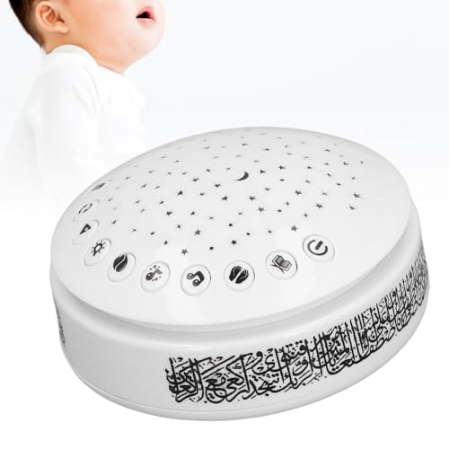 OPPWONG Kids Night Light Projector, Modern Starlight Projector with 9 Lullabies, Adjustable Volume & Brightness, Battery Operated, White