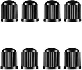 8 Pack Dust Caps For Car Tyres,Dust caps,Tyre Valve Caps With Seal Ring,Plastic Tyre Caps For SUV, Motorbike, Trucks, Bike, Bicycle, Black