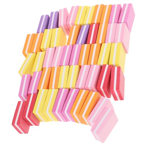 BELLIFFY 50個 爪やすり ネイルバッファーツール 釘の道具 専門ツール 足の爪の緩衝ブロック ミニブロックファイル マニキュアツール ネイルバッファーブロック スポンジネイルバッファー