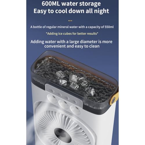 Ventilador de cinturón portátil blanco ideal para mantener la frescura en el escritorio de estudio 5
