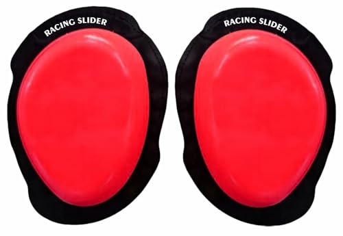 Paire de savons opaques pour combinaison de moto course Sliders de genou universels 6 couleurs disponibles (Rouge)