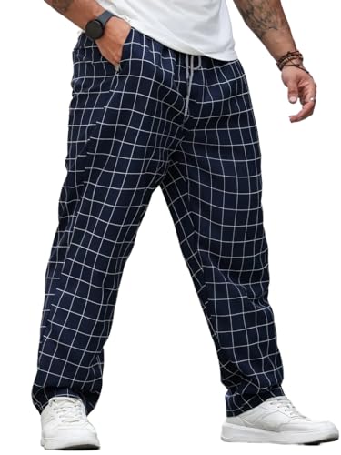 Plus Size Men's Plaid Pants - Stylish Casual Pants for All Seasons