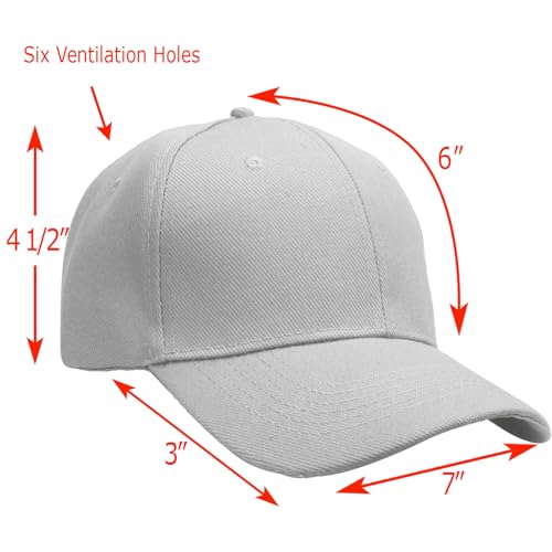 Image of Falari Wholesale Bulk Lot 12-Pack Baseball Cap Adjustable Size Plain Blank Solid Color
