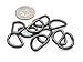 CRAFTMEMORE 3/8 or 1/2 Inch Tiny D-Ring Findings Metal Welded D Rings for Zipper Puller Lanyard Purse Making DIY Craft 50pcs (Gunmetal, 1/2 Inch)