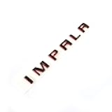 Yoaoo 1x OEM Black Impala Nameplate Emblem 3D Logo Letters Badge Replacement Compatible with Impala Red Frame