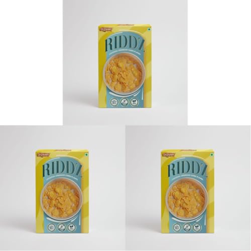 Image of Dr. Gluten RIDDZ Original Crunchy Corn Flakes 400 gms | Gluten Free & Wheat Free | High in Dietary Fiber, Iron & Vitamins | Vegan | No Added Colours & Flavours | Breakfast Cereal (Pack of 3)