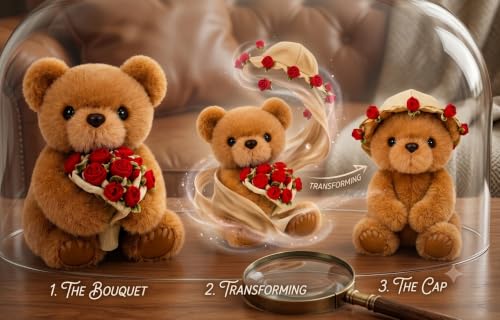 Image of SCOOBA Transformation Bouquet Teddy Soft Toy 15cm Small(Transformation Bouquet Teddy)