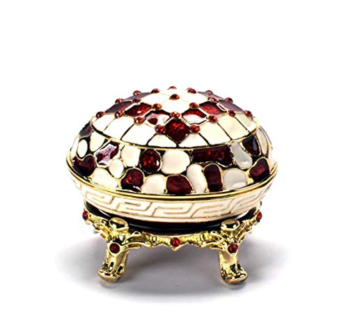 Preisvergleich Produktbild Schätze der Zarenzeit Deko Ei Faberge Art als Schmuckdose oder Pillendose