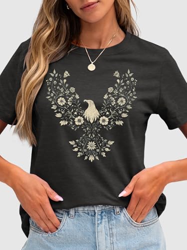 Image of Anbech Womens Dandelion Graphic T-Shirts Teen Girls Cute Sunflower Print Casual Tee Tops
