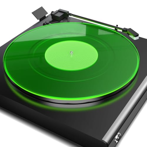 Tapis de platine vinyle pour tourne-disque : disque en acrylique pour tourne-disque antistatique et...