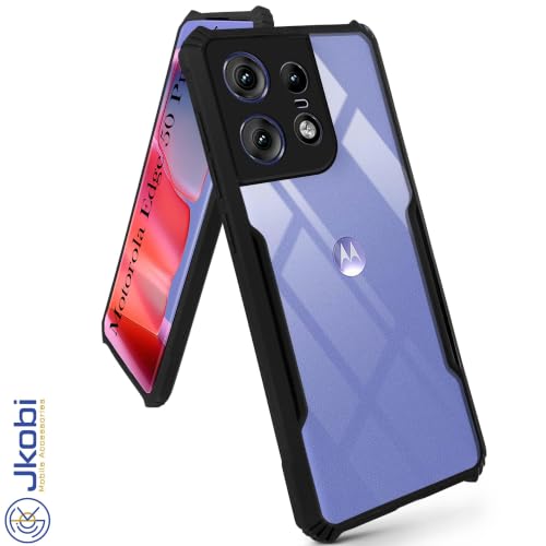 Image of Jkobi Back Case Cover for Motorola Moto Edge 50 Pro (Shockproof with Polycarbonate Clear Panel | Professional Black)