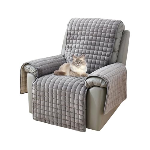 Housse Fauteuil Antidérapant Protege Fauteuil 1 Place Doux, Housse de Protection Fauteuil Housse de Canapé Relax Universelle, Couvre Fauteuil Inclinable pour...