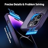 DASFOND Magnetic Designed for iPhone 14 Pro Case [Compatible with Mag-Safe] [Invisible Ring Kickstand] Slim Translucent Matte Shockproof Anti-Fingerprint Cover Case for iPhone 14 Pro 6.1", Purple - Image 5