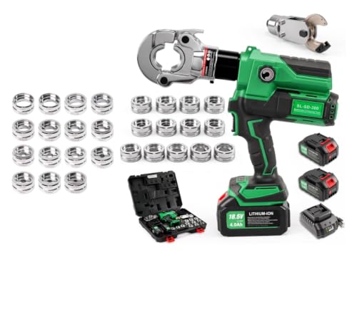 18V Cordless Hydraulic Cable Crimper include 15 Set U Dies