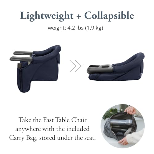 Image of Inglesina Fast Table Chair - Award-Winning Baby High Chair for Eating & Dining - Compact, Portable & Foldable - Leaves No Scratches - for Babies 6-36 Months & 1-3 Year Old Toddler - Navy