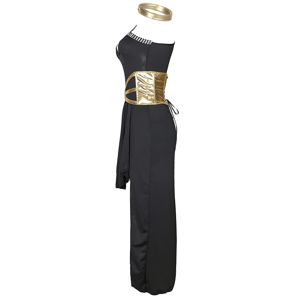 ESTELLEF Women's Goddess Costume Immortal Beauty Sexy Toga Costume Set Stage Costume (Color : Black, Size : Medium) : Clothing, Shoes & Jewelry