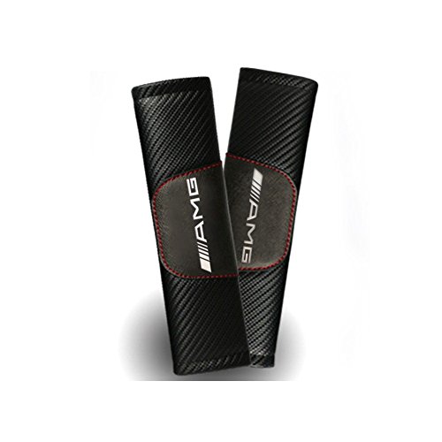 Cuscino per cintura di sicurezza in fibra di carbonio per AMG GLK300 GLA C200L GLC CLA (2 pezzi).