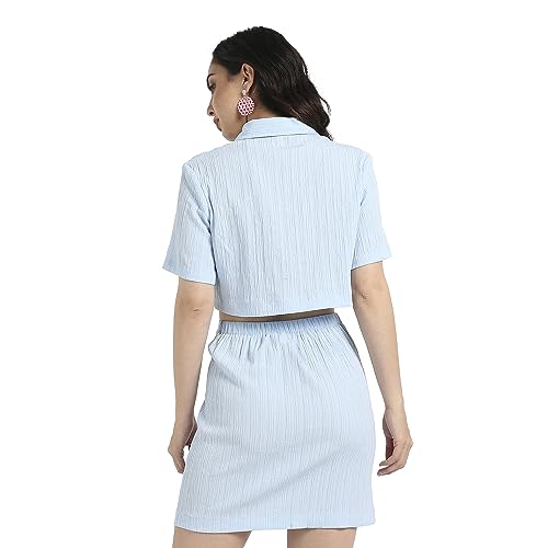 Image of PINACOLADA Women's Hooded Co-Ord Set With Contrast Piping For Casual Wear | Hooded Neck | Short Sleeve | Drawstring Closure | Cotton Co-Ords Crafted With Comfort Fit For Everyday Wear