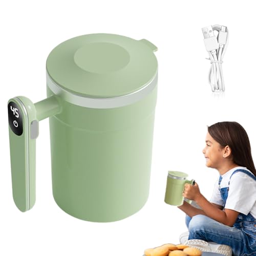 Generico Mezclador eléctrico - Mezclador magnético para bebidas, eléctrica de 400 ml, batidora de chocolate caliente con pantalla digital | Mezclador útil para café, té, leche, cocina doméstica