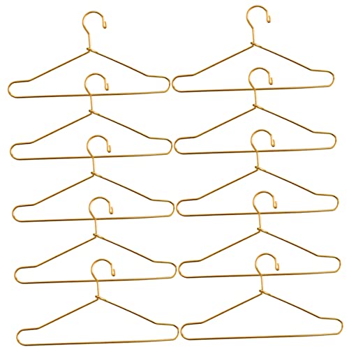 ERINGOGO 10Pcs Metal Doll Clothes Hangers Rack for Organizing Pet and Doll Clothing Lightweight Design for Neat and Wrinkle Storage