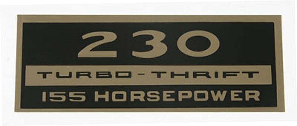 Eckler's El Camino Valve Cover Decal, 230 Turbo-Thrift, 155 Hp, 1964 55-191956-1