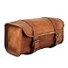 Genuine Leather Vintage Motorcycle 2 strap buckle closure Tool Bag Brown Handlebar Sissy Bar Tool Pouch Roll Bags 10"