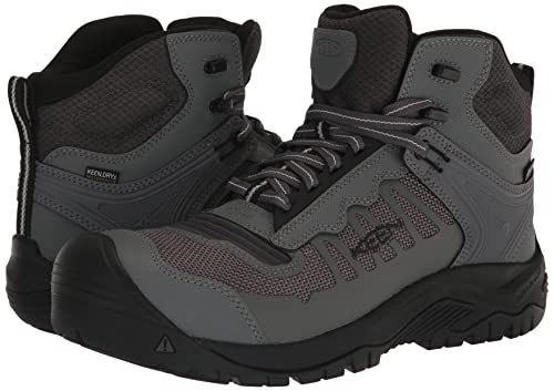 Keen Utility Men's Reno Mid Height Composite Toe Flexible Waterproof Athletic Work Boots, Magnet/Black, 8.5 #TOP6