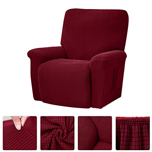 Faruta Sofa Slipcover Non- Slip Recliner Chair Cover Stretch Soft Couch Cover Elastic Armchair Cover Washable Furniture Protector For Home (Color : Claret ) #TOP3