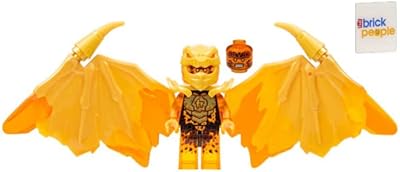 LEGO Ninjago Crystalized: Cole Golden Dragon Minifig with Crystal Sword