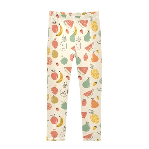 Girls' Athletic Leggings Ankle Length Yoga Dance Pants Kids Teen 4T Cute Fruit