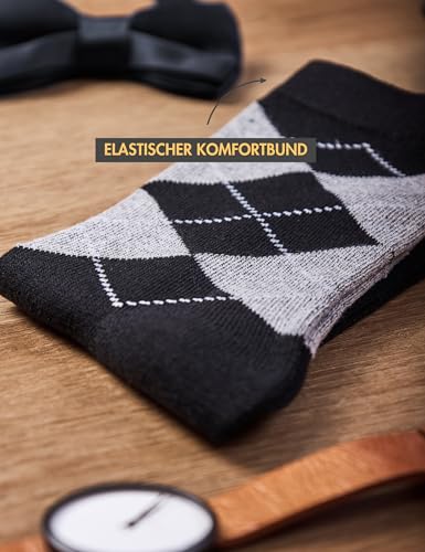 Grau gemusterte Basic Treasure Socken aus 80% Baumwolle - Detailansicht von Basic Treasure 20 Paar Socken Deal – Dealfox...