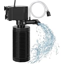 Aquarium Internal Filter for 30100 Gallons - Ultra-Quiet Fish Tank Filters 400GPH Submersible Power Pump Filter with Biochemical Filtration Air Supply Water Clean 18W Filter