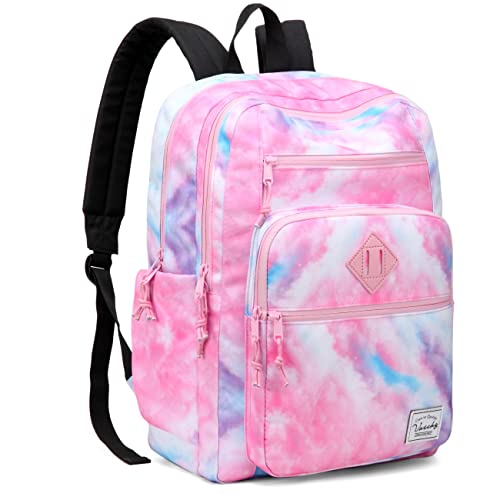 Mochila para Mulher Meninas, VASCHY Mochila Escolar Feminina Mochilas para Crianças Menina Mochilas Grande para Ensino Médio/College/Teens/Viagem/Trabalho, Galáxia Rosa