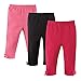 Hudson Baby Unisex Baby Cotton Pants and Leggings Pink Black, 3 Toddler