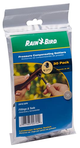 Rain Bird Sw10-30Ps Drip Irrigation Spot Watering Dripper/Emitter, 1 Gallon Per Hour, 30-Pack,Black #TOP5