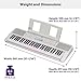 Yamaha 61-Key Portable Keyboard with Lighted Keys for Easy Learning, Music Rest, and Power Adapter EZ310