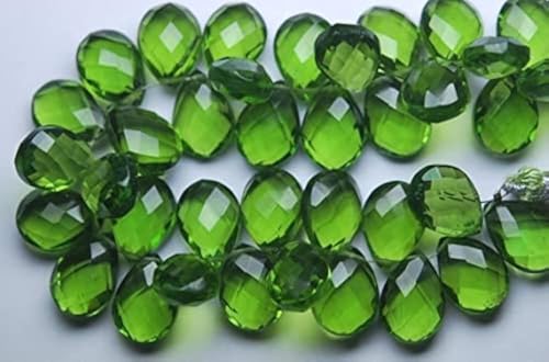 Vessonite quartz briolette poire 10x14mm pour composer un cadeau mémorable - 2