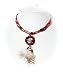Hejoka-Shop Indianer Halsschmuck Traumfänger Kette ROT Bone echte Knochenröhrchen gefärbte Federn Natur Dreamcatcher Schmuck Halskette mit verstellbarem Ban