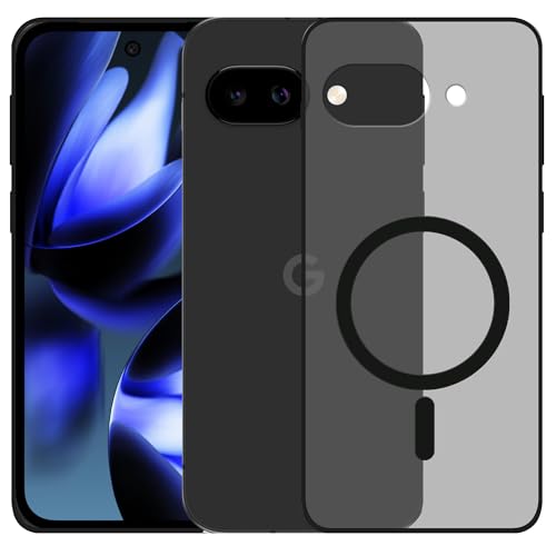 Image of amazon basics Luxury Paper Thin Case Cover for Google Pixel 9A 5G | Matte Finish | Compatible with magsafe | (Black, Google Pixel 9A 5G)