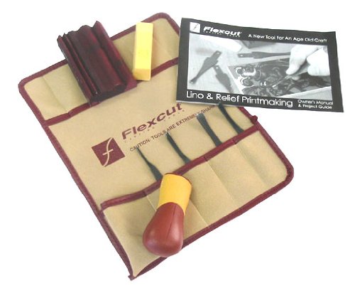 Juego de 4 gubias para linóleo y grabado Flexcut