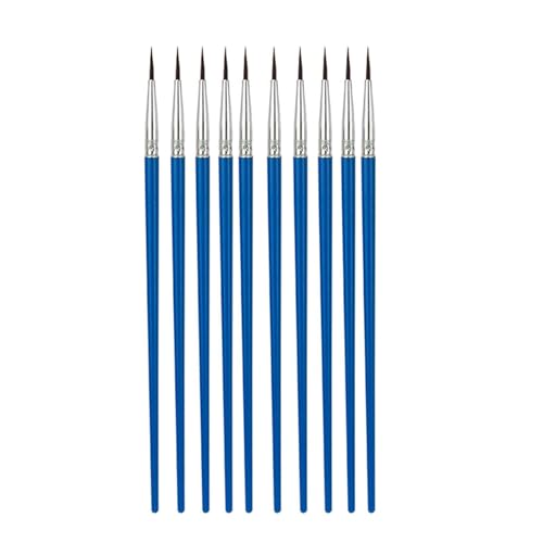 Handbemalter Pinsel, Nylon, für Künstler, Acrylkunst, Pinsel-Set, feine Spitze, Pinsel-Set für Aquarell, 10 Stück