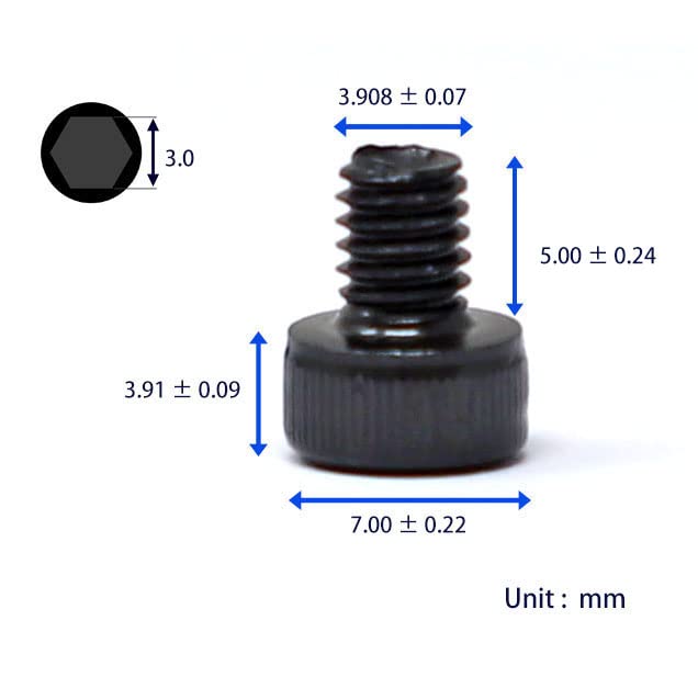 Image of iexcell 100 Pcs M4 x 5mm Thread Pitch 0.7 mm Alloy Steel 12.9 Grade Hex Socket Head Cap Screws Bolts Kit, Black Oxide Finish