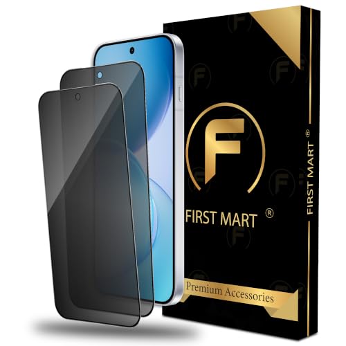 Image of FIRST MART Privacy Tempered Glass for Oppo Reno 16, 2 Pack | Anti-Spy 9H Screen Protector, Edge-to-Edge, Case-Friendly, Scratch Resistant, Bubble-Free