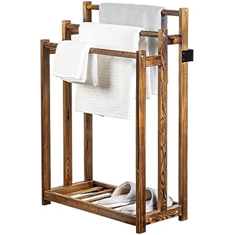 MyGift 3 Tier Freestanding Towel Rack Cover