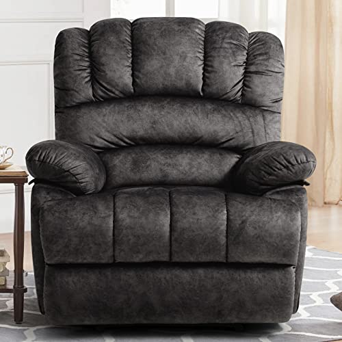 Easeland Oversized Recliner Chair For Adults,Large Single Sofa Recliners For Big And Tall,Breathable Fabric Manual Sofa Chairs For Living Room(Grey) #TOP13