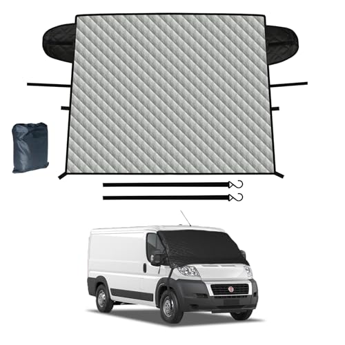 ZOIBV Winter/Summer Windscreen Cover for Fiat Ducato, Mercedes-Benz V-Class, Ford Transit and Most Large Sedan/Large SUV/Pickup/Truck/MPV - Protects Against Frost, Snow, Uv Rays and Dust (77" x 47")
