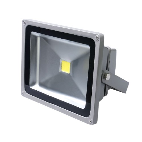 2 x Auralum® IP65 30W Proyectores LED Proyectores grises focos de las luces exteriores de la construcción (paquete blanco de 2)