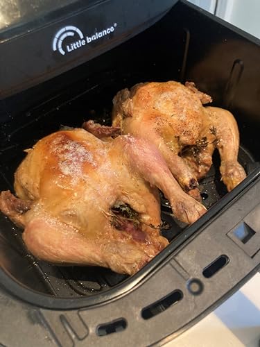 LITTLE BALANCE 8704 Crousty Light XL, Fritteuse ohne Öl, Air Fryer, 10 voreingestellte Programme, 7 Liter für 6 Personen, 1600 W, Schwarz – Bild 6