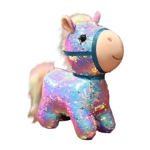 3. カラフルなスパンコール付き動物研究コンパニオン プレミアム PP コットン子供用デスクおもちゃ学習モチベーション & 誕生日プレゼント用ぬいぐるみ