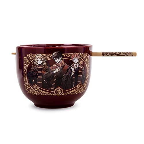 43% off - Harry Potter Anime Trio Japanese Ceramic Dinnerware Set | Includes 20-Ounce Ramen Noodle Bowl and...
